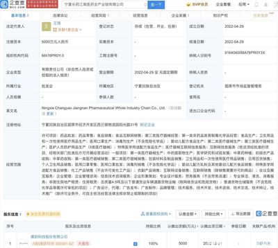 康躍科技于寧夏成立醫藥全產業鏈公司